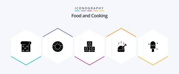 Food Glyph Icon Pack Including Food — Wektor stockowy