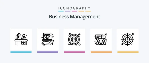 Business Management Line Icon Pack Including Graph Idea Chart Sales — Stok Vektör
