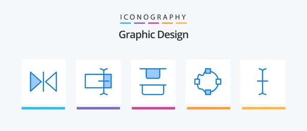 Design Blue Icon Pack Including Vertical Cursor Creative Icons Design — Stock Vector