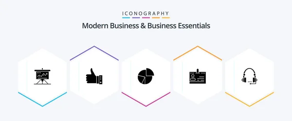 Modern Business Business Essentials Glyph Icon Pack Including Finance Business — Stok Vektör
