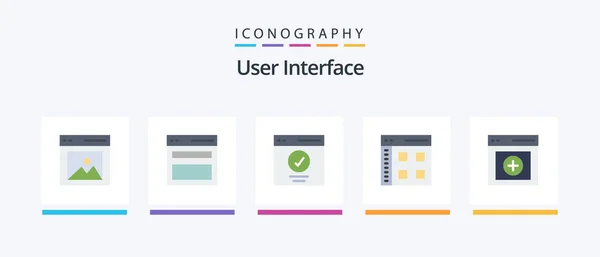 User Interface Flat Icon Pack Including Interface App User User — Stockvector