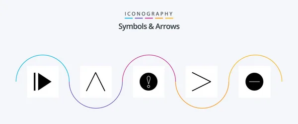 Symbols Arrows Glyph Icon Pack Including Next Hide — Archivo Imágenes Vectoriales