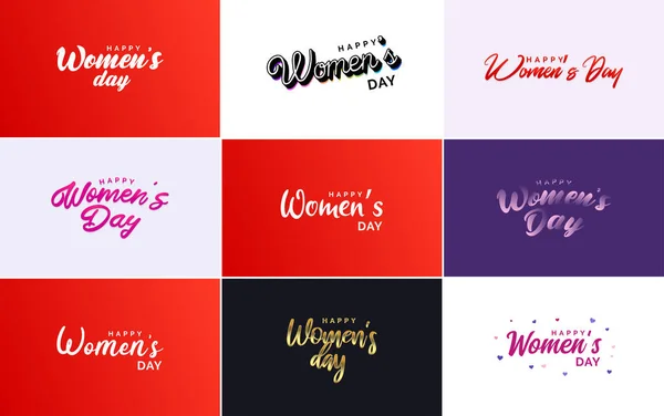 International Women Day Banner Template Gradient Color Scheme Feminine Symbol — Wektor stockowy