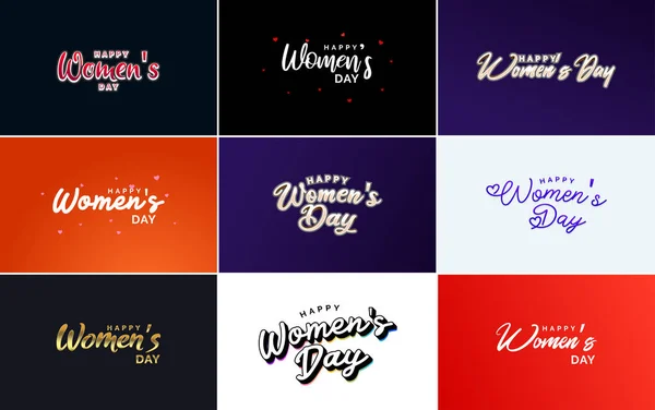 Set Cards International Women Day Logo — Διανυσματικό Αρχείο