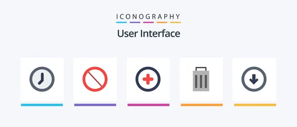 User Interface Flat Icon Pack Including User Arrow Interface User — Wektor stockowy