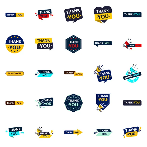 High Quality Vector Elements Thank Your Audience — Stok Vektör