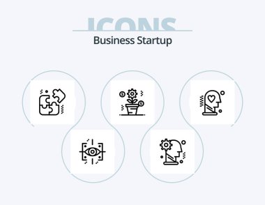 Business Startup Line Icon Pack 5 Icon Design. fast. business. document. flag. business