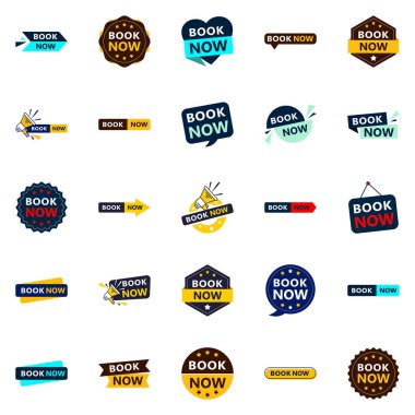 Grab Customers Attention with Our Pack of 25 Book Now Banners
