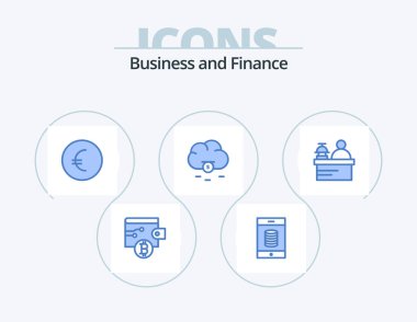 Finance Blue Icon Pack 5 Icon Design. . cloud. . hotel