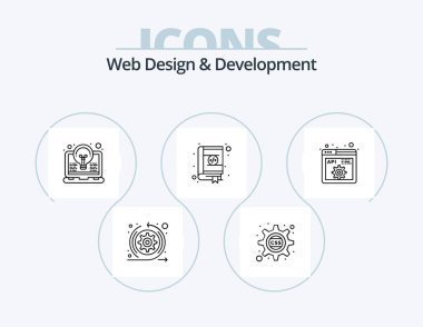 Web Design And Development Line Icon Pack 5 Icon Design. analysis. web design. app. web. design