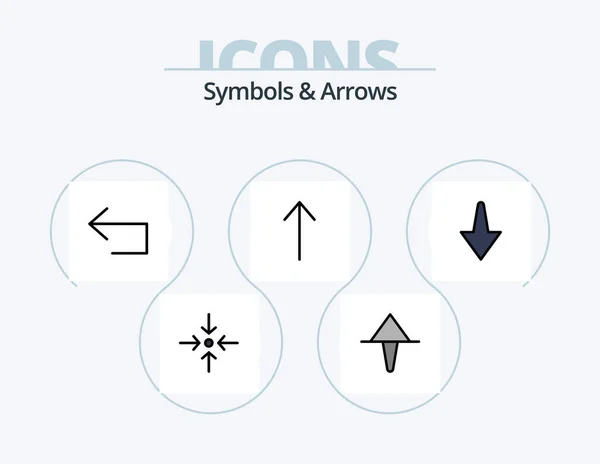 Symbols Arrows Line Filled Icon Pack Icon Design Arrow — Stock Vector