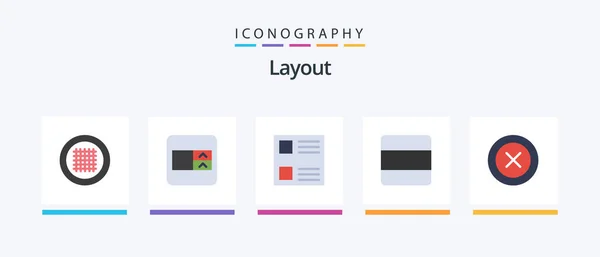 Layout Flat Icon Pack Including Wireframe Layout Layout Stack Creative — 图库矢量图片