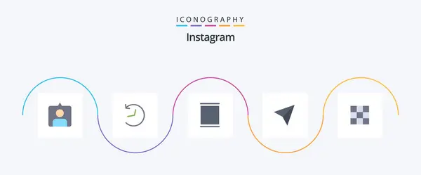 Instagram Flat Icon Pack Including Instagram Sets Gallery Share — Stock Vector