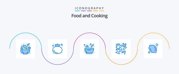 Food Blue Icon Pack Including Лимон Кухне Еда Картофель — стоковый вектор