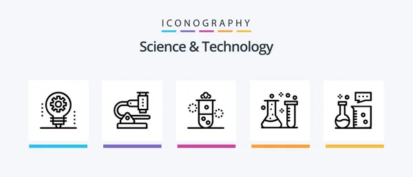 Science Technology Line Icon Pack Including Cloud Storage Cloud Backup — Stockvektor