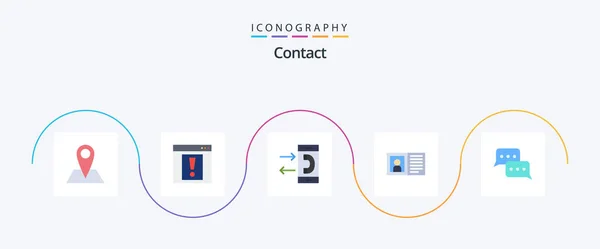 Contact Flat Icon Pack Including Information Contact Call Contact Outgoing — Stockový vektor