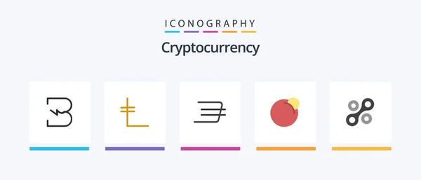 Cryptocurrency Flat Icon Pack Including Cryptocurrency Radium Daxx Coin Crypto — Stock Vector