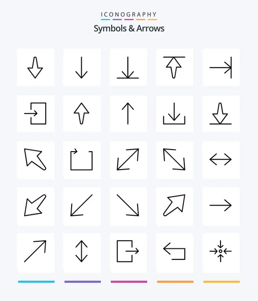 Creative Symbols Arrows Outline Icon Pack Arrow Arrow Download — Stockový vektor
