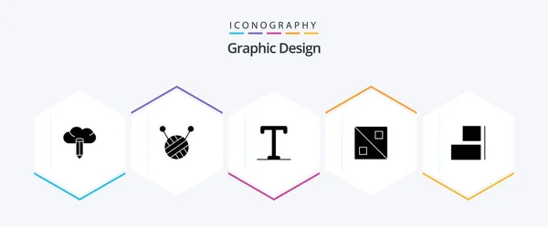 Design Glyph Icon Pack Including Design Right — Vector de stock