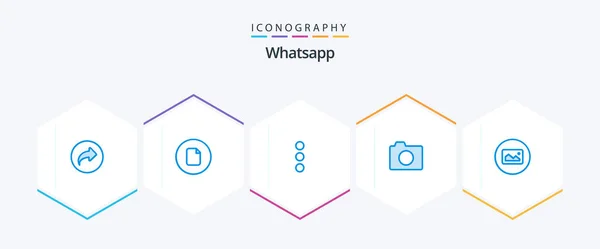 Whatsapp Blue Icon Pack Including Basic Image App Basic Image — Stockvector