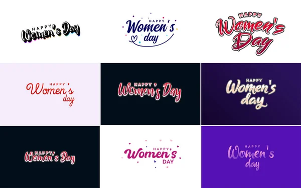 International Women Day Lettering Love Shape Suitable Use Cards Invitations — Stockvector