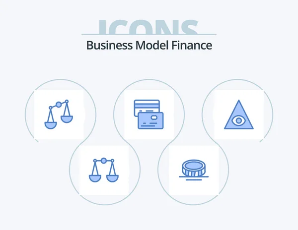 Finance Blue Icon Pack Icon Design Money — Stockvector