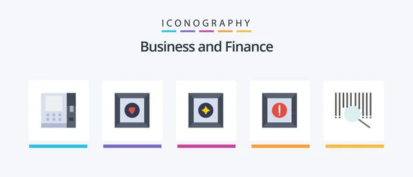 Finance Flat Icon Pack Including Warning Creative Icons Design — Stock vektor