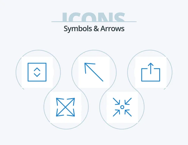 Symbols Arrows Blue Icon Pack Icon Design Square Send Arrow — Vetor de Stock