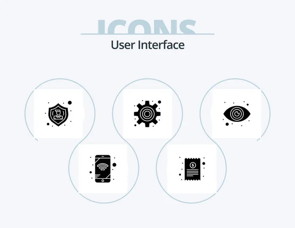 User Interface Glyph Icon Pack Icon Design Eyeball People Eye — Wektor stockowy