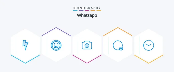 Whatsapp Blue Icon Pack Including Time Basic Image — Διανυσματικό Αρχείο
