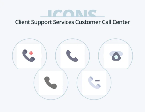 Call Flat Icon Pack Icon Design Telephone Mobile Hospital Mobile — Stockvector