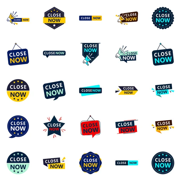 Dont Miss Your Chance Close Text Banners Pack — Stock Vector