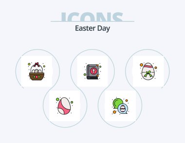 Easter Line Filled Icon Pack 5 Icon Design. food. easter. easter. celebration. easter