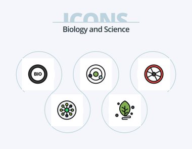 Biology Line Filled Icon Pack 5 Icon Design. experiment. biology. experiment. learning. knowledge