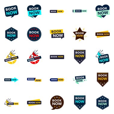 Promote Your Products or Services in Style with Our Pack of 25 Book Now Banners