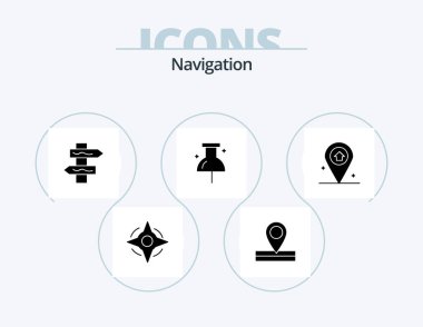 Navigation Glyph Icon Pack 5 Icon Design. . . road. house. map