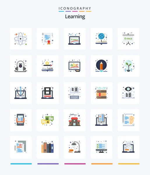 Creative Learning Flat Icon Pack Physics Formula Board Board Online — Image vectorielle