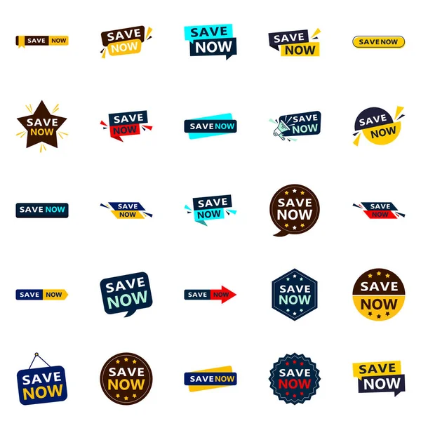 Professional Typographic Designs Polished Savings Campaign Now — Stockový vektor