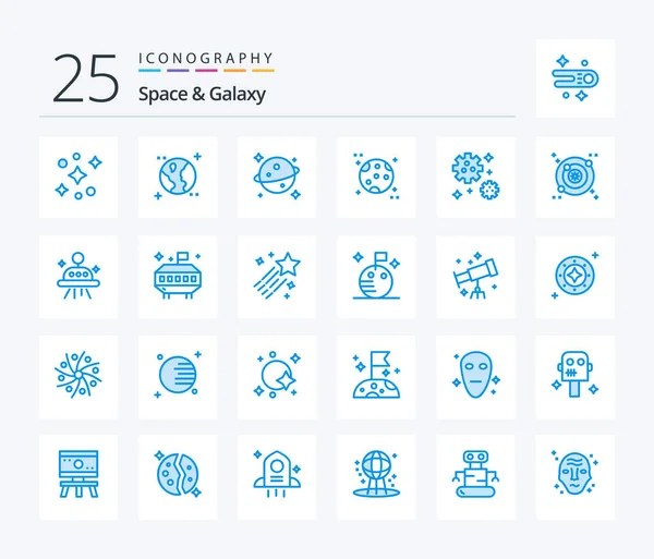 Space Galaxy Blue Color Pack Including Space Галактика Пространство Пространство — стоковый вектор