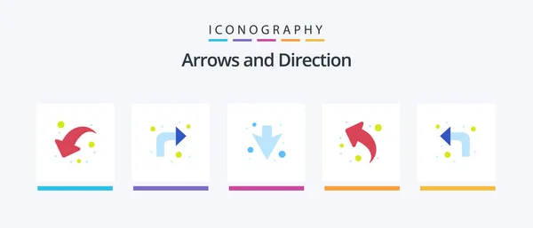 Arrow Flat Icon Pack Including Arrows Arrow Left Share Creative — Stok Vektör