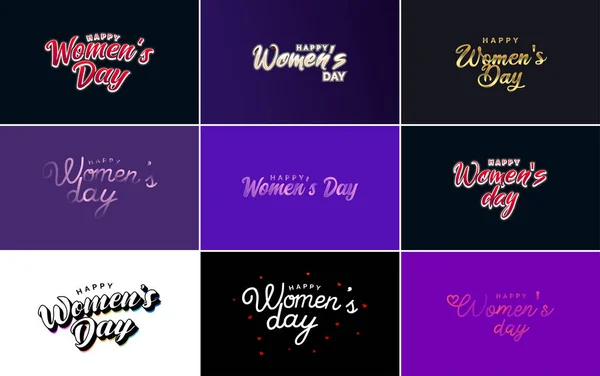 March Background International Women Day Floral Decorations Paper Art Style — Image vectorielle