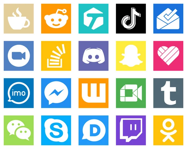Minimalist Social Media Icons Stock Stockoverflow China Video Icons Unique — Stock Vector