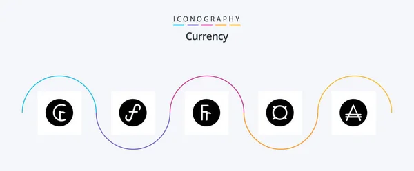 Currency Glyph Icon Pack Including Money Bank Foreign Exchange — Stockvector