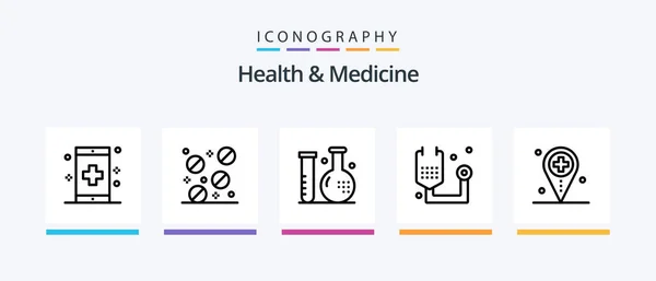 Health Medicine Line Icon Pack Including Health Care Health Medical — Vetor de Stock