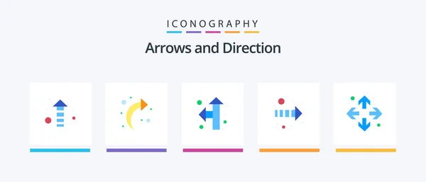 Arrow Flat Icon Pack Including Left Maximize Enlarge Creative Icons — Stok Vektör