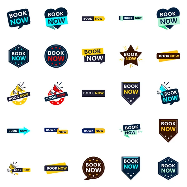 Promote Your Products or Services in Style with Our Pack of 25 Book Now Banners