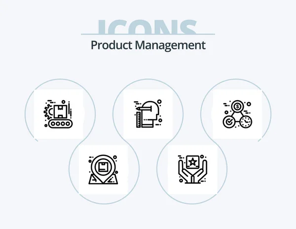 Product Management Line Icon Pack Icon Design Product Options Business — Stockvector