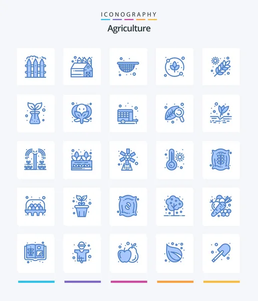 Creative Agriculture Blue Icon Pack Agriculture Garden Agriculture Farming Agriculture — Stock vektor