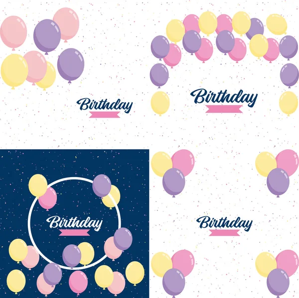 Abstract Background Shining Colorful Balloons Suitable Birthdays Parties Presentations Sales — Image vectorielle