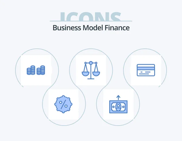 Finance Blue Icon Pack Icon Design Money Money Back — Stockvector